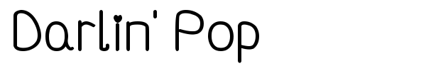 Darlin' Pop font preview